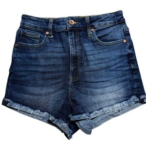 Kendall + Kylie The Drifter High Rise Denim Cutoff Shorts 5/27 dark Wash